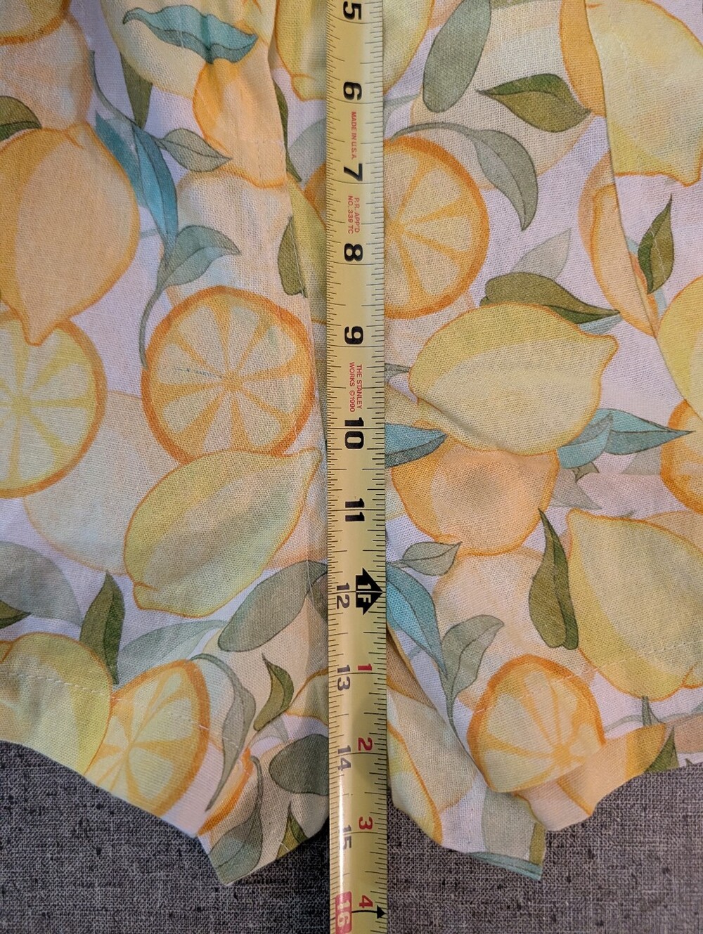 Avec Les Filles Lemon Print Linen Romper Size 10 - Picture 7 of 9